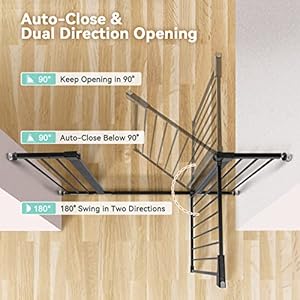 COMOMY 36″ Extra Tall Baby Gate for Stairs Doorways, Fits Openings 29.5″ to 48.8″ Wide, Auto Close Extra Wide Dog Gate for House, Pressure Mounted Easy Walk Through Pet Gate with Door, Black