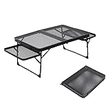 キャンプ メッシュサイドテーブル付き ローテーブルアウトドア 軽量 便携折叠 ミニ 耐熱テーブル BBQ 登山 バーベキュー キャンプ用品 収納袋付き