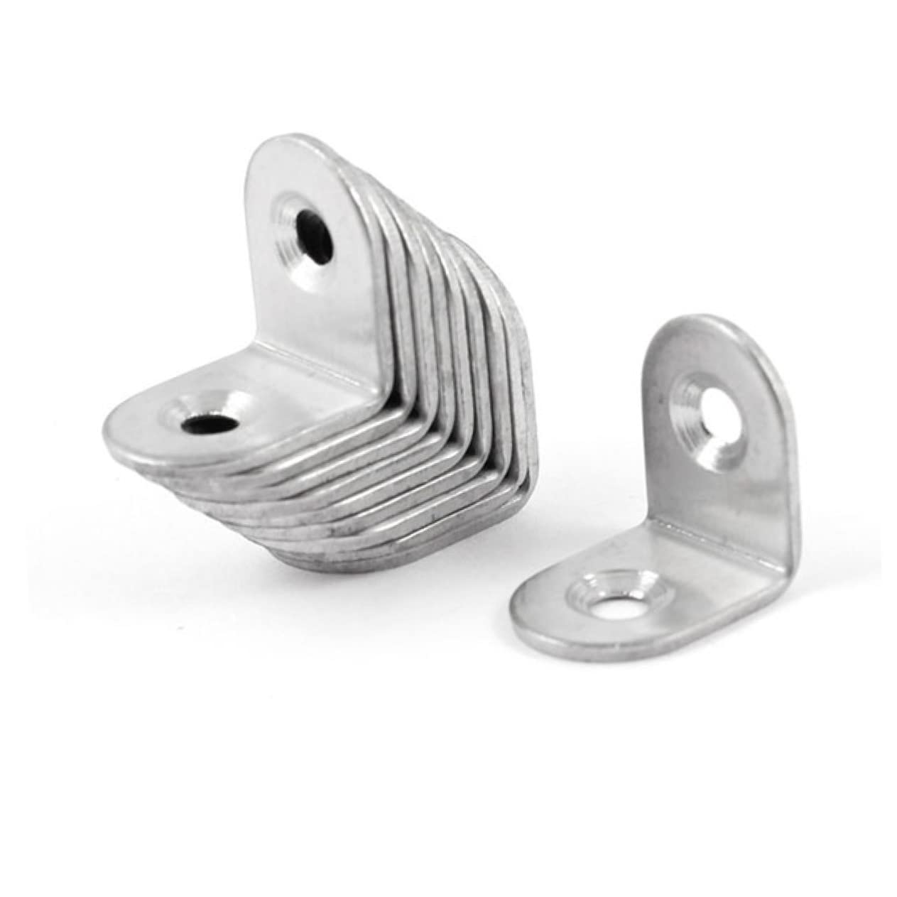 OUNONA 20pcs 90 Right Angle Bracket Shelves Furniture Corner Bracket Corner Braces Joint Stainless Stee l Bracket L Shape Corner Brace Heavy Duty Shelf Angle Bracket Silver Cabinet Metal