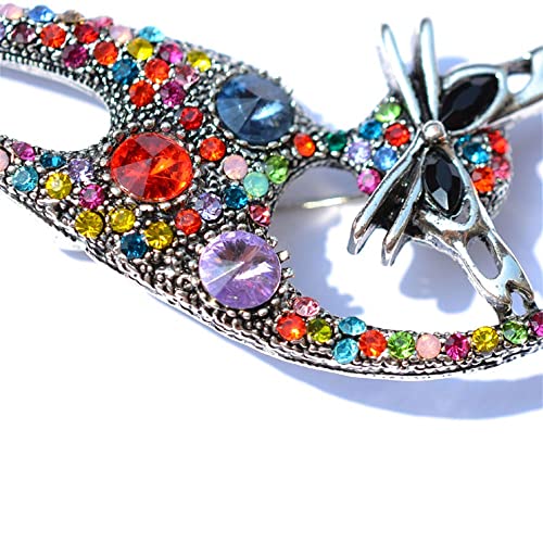Broche en alliage strass multicolore, cadeau idéal pour elle - 4