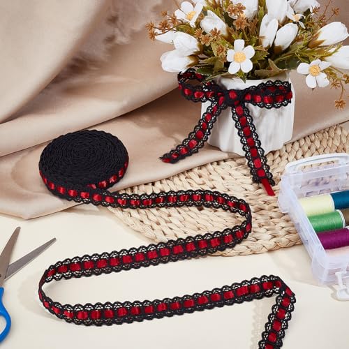 Ruban de dentelle noire 9 mètres accessoire mercerie scrapbooking et customisation