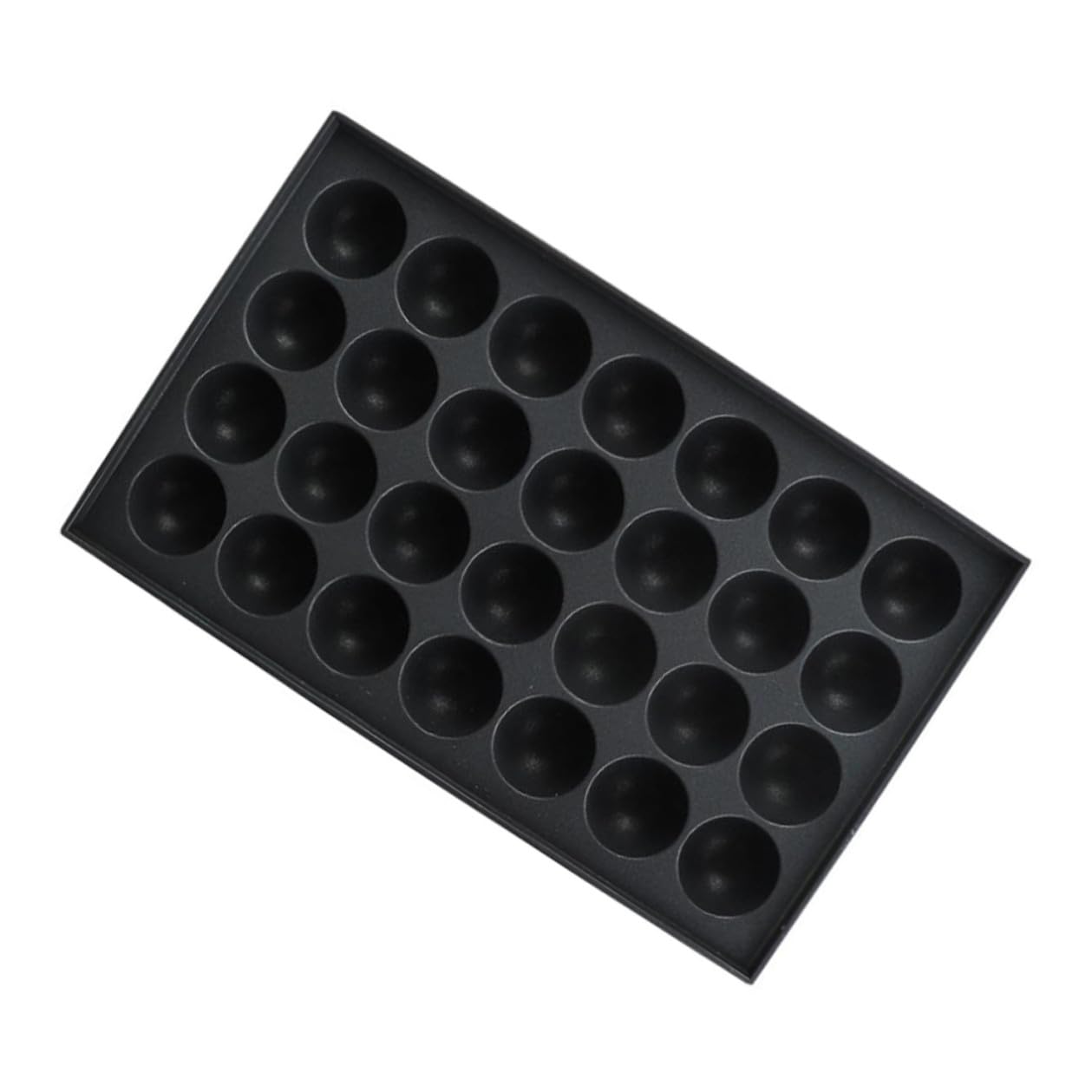 Plaque de cuisson takoyaki Toyvian en aluminium noir avec 28 moules pour cuisine DIY