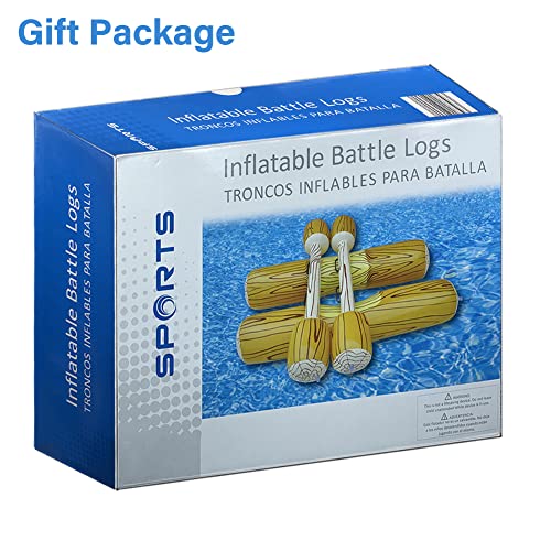 Fudosan Inflatable Pool Floats 4 Pcs Pool Fighting Battle Log Rafts Row Toys For 2 Players Adults Children Summer Pool Party Floating Toys Swimming Pool Water Games #TOP6