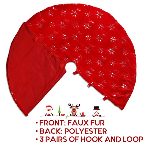 Christmas-Tree-Skirt-48-Inches-Large-Red-Tree-Skirt-with-High-End-Soft-Faux-Fur-Tree-Skirt-for-Christmas-Decorations-Indoor-Outdoor-Red Christmas Tree Skirt 48 Inches Large Red Tree Skirt with High End Soft Faux Fur Tree Skirt for Christmas Decorations Indoor Outdoor Red
