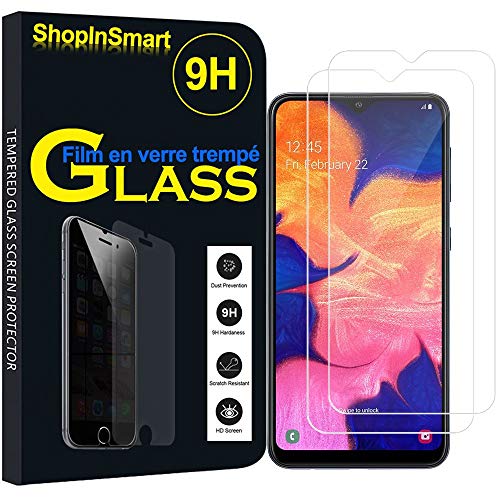ShopInSmart - Protector de Pantalla de Cristal Templado para Samsung Galaxy A10 6.2" SM-A105F, antiarañazos, sin Burbujas de Aire, Ultra Resistente