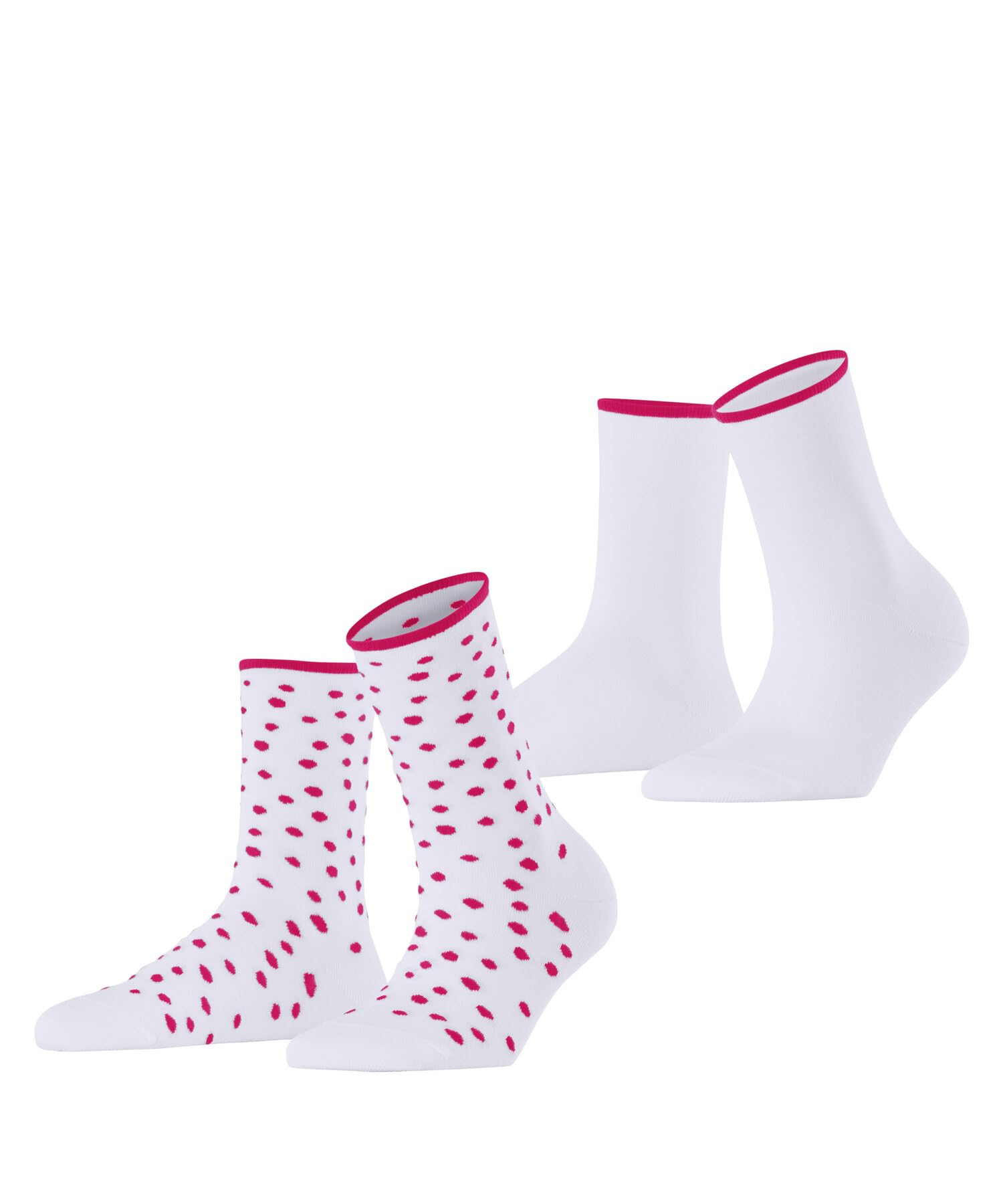 ESPRIT Damen Sketched Dot 2-Pack Socken atmungsaktive biologische Baumwolle gemustert 2 Paar