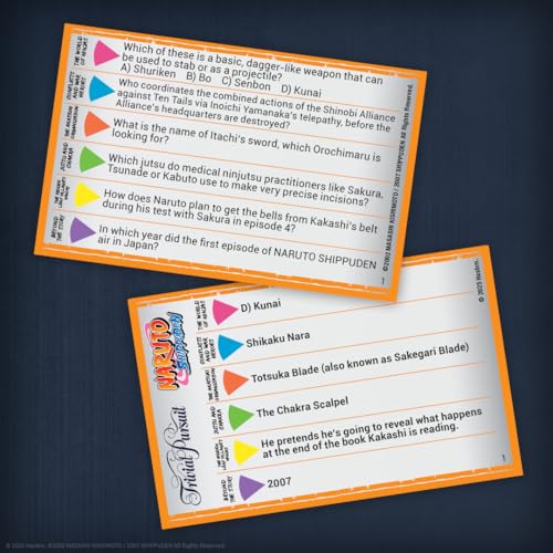 Trivial Pursuit Naruto Quick Play Edition juego de cartas miniatura 4