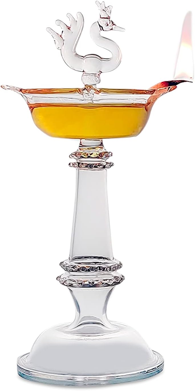 Shree CollectionShree Collection Glass Samai Traditional for Pooja - Borosilicate Glass Diya Samai - Diya for Diwali - 6inch Samai with Rod