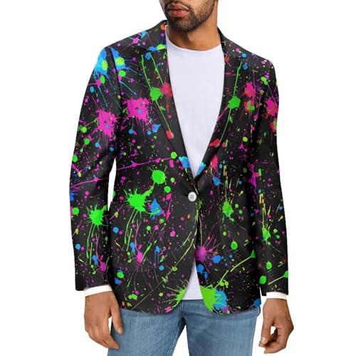 Men's Suit Jacket Fashion One Button Slim Fit Sport Coat Casual Knit Blazer Lightweight Mens Blazer Jacket XS-5XL3