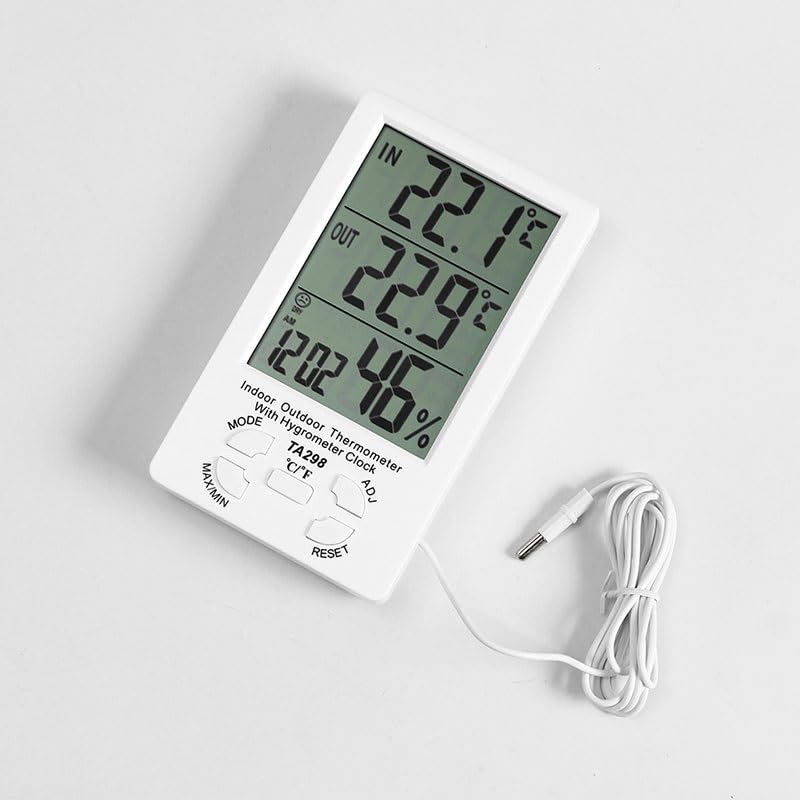 ABS Digital Dual-Temperature Display Thermometer Indoor Outdoor Large Screens