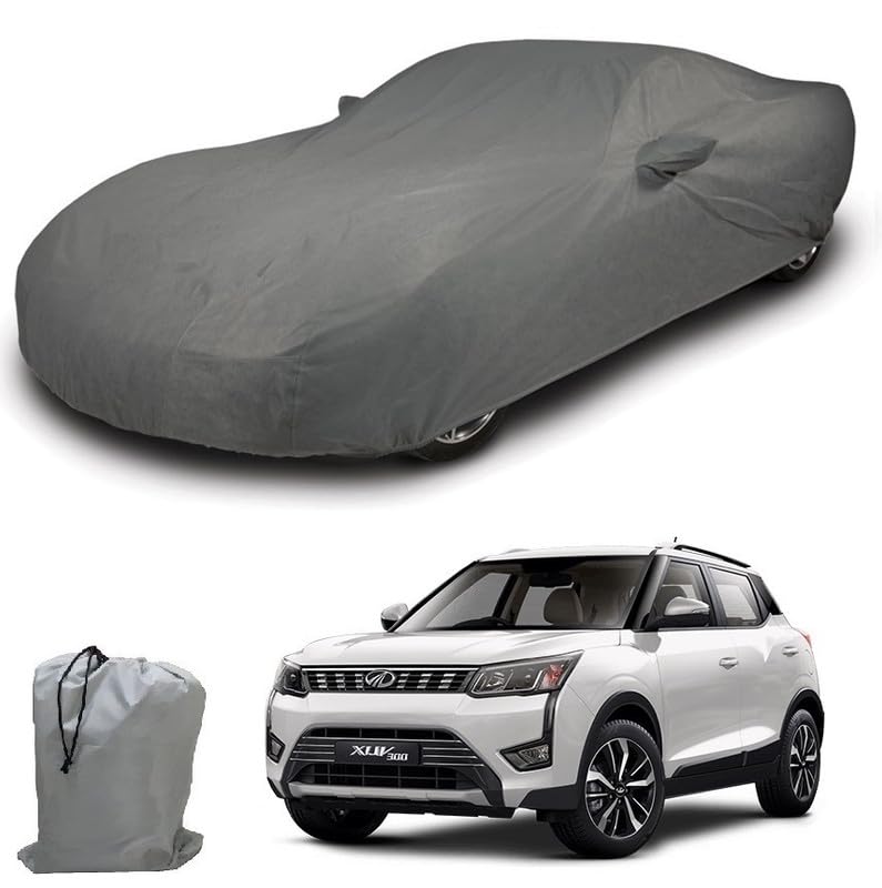 Image of ARCUATE Triple Layer Custom fit Car Body Cover for Mahindra XUV 300 |Top Layer Dustrproof | Middle Layer Waterproof | Bottom Layer Scratch Protection | Outdoor Indoor Fabric