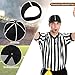 SOMSOC 6Pcs Referee Costume Set, V-Neck Referee Shirt Cards Hat Penalty Flag Whistle Sandbag for Football Soccer