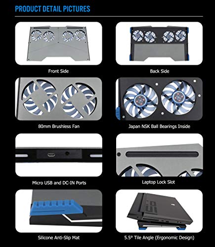 Giryriz-Smart-Laptop-Cooler-Cooling-Pad-Compatible-with-Alienware-51M-R1R2-M17R1-M17R2-M17R3-M17R4-M17R5-M15R1-M15R2-M15R3-M15R4-M15R5-M15R6-M15R7-X14R1-LTC-AWU1