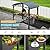 8x5 Grill Gazebo, Outdoor BBQ Gazebo with Double Galvanized Steel Roof, Barbeque Hardtop Grill Gazebo with 2 Side Shelves and Bottle Opener, Metal Grilling Gazebo for Patio, Garden, Backyard (Grey)