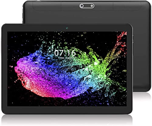 Android Tablet 10 Inch, 5G WiFi, Quad-Core Processor, 16GB Storage, 1280x800 IPS HD Display, Android 8.1 Go, Dual Camera, Bluetooth, GPS, Google Certified Tablets PC - Black