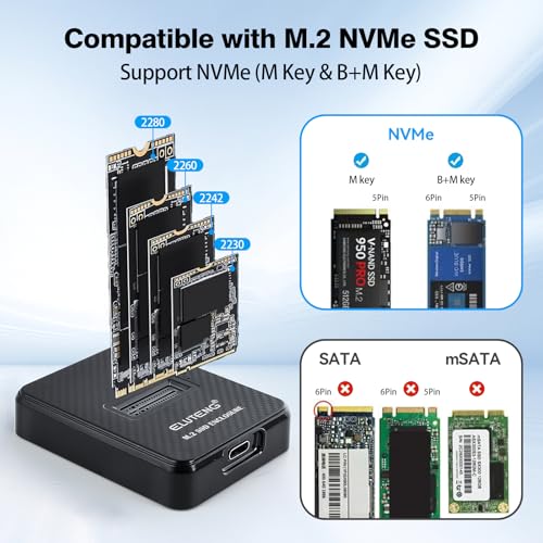 ELUTENG M.2 NVMe SSD Docking Station USB-C & USB-A miniatura 3
