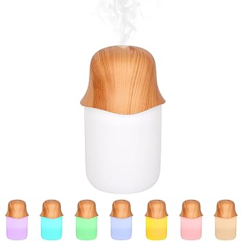 HANNEA Humidifier 230ml USB Aromatherapy Diffuser Night Light Quiet Aroma Humidifier for Bedroom, Living Room, Office, Car