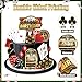JUYRLE Casino Cake Toppers - Decoration With Dice, Poker, Chips, Slot Playing Card Game Theme Cupcake Decor for Las Vegas Night Birthday Party Supplies for Men Women