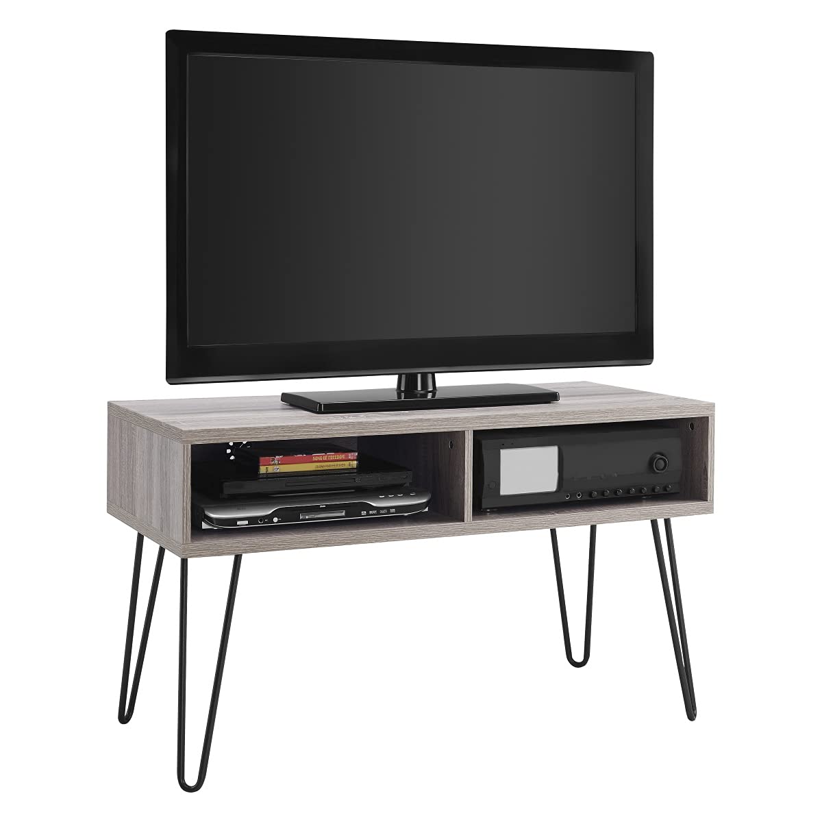 DHP Owen TV Stand 42 Inch, Grey Oak Look