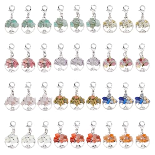 Pendentifs arbre de vie avec mousqueton pour créer des bijoux sans pinces ni outils complexes