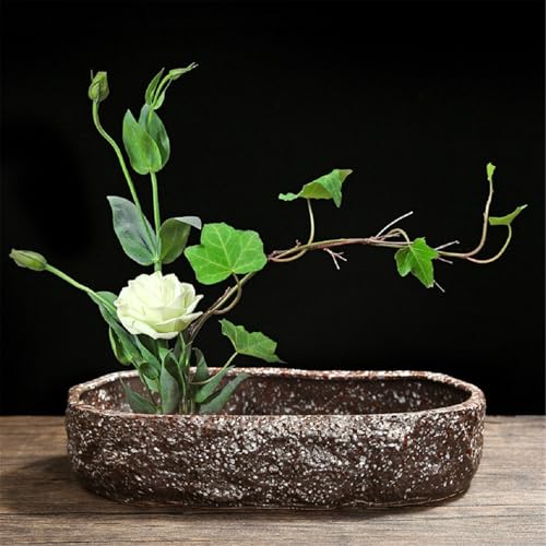 Soucoupe végétale en céramique à points style chinois pour composition florale - 7