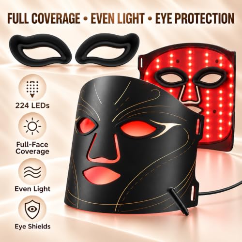 XSSNVV Red Light Therapy Mask for Face 850nm NIR and Blue LED - image 5