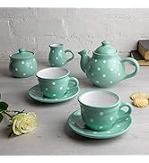 Repose Cuillere City To Cottage | Service à Vaisselle Pour Quatre, Douze Pièces | Beige à Motif Lavande En Céramique Fait Et Peint à La Main | Assiettes Plates, Assiettes à Dessert