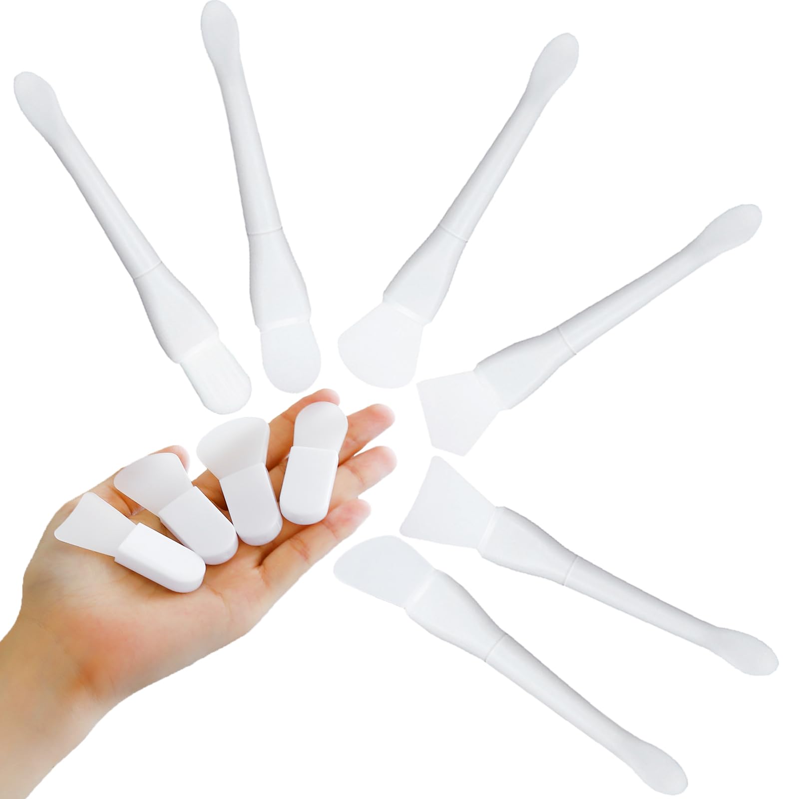 Snmzlc 10 Pcs Silicone Face Mask Brush,makeup spatula,mask applicator tool, Applicable to facial mask mud, mud facial mask DIY、 Styling facial mask,