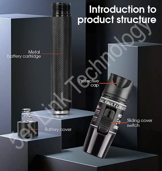 Miniatura 4 de Kit de localización de fallas visuales de fibra óptica VFL de 50 mW31.1 mi, un adaptador de acoplador LC, SC, ST y FC, dos limpiadores y 3 cables de