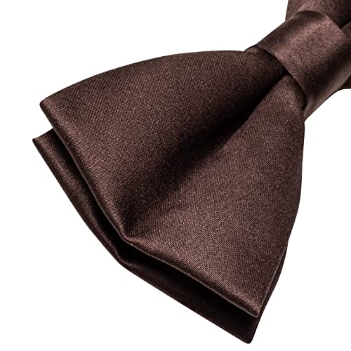 Image of YourTies Bow Ties for Men Pretied Bowties Solid Color Satin Bow Tie Formal Business Tuxedo Wedding Party Prom