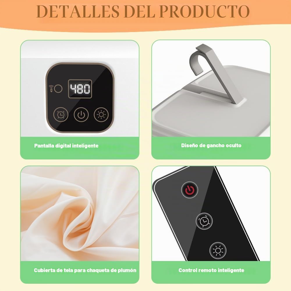 Secadora de Ropa Portatil, WDKXCN 600W Secadora de Ropa Pequeña, Mini Secadora de Ropa, Secadora Eléctrica de Ropa Portatil con Temporizador,Esterilización UV,Apagado Automático para Apartamento,Viaje