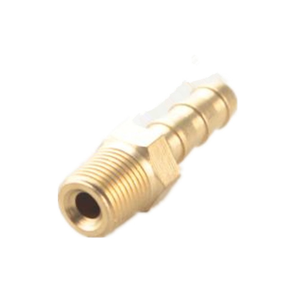 2PCS Brass Hose Barb Fitting Coupler/Connector 3/8" Male Barb to 1/8" NPT Pipe Male Thread - 4
