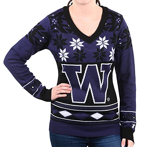 Suéter con cuello en V FOCO para mujer con logotipo grande ideal para tus looks casuales diarios