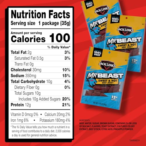 Jack Link's MrBeast Sweet & Hot Beef Jerky - (10 Pack) 1.25 oz - image 2