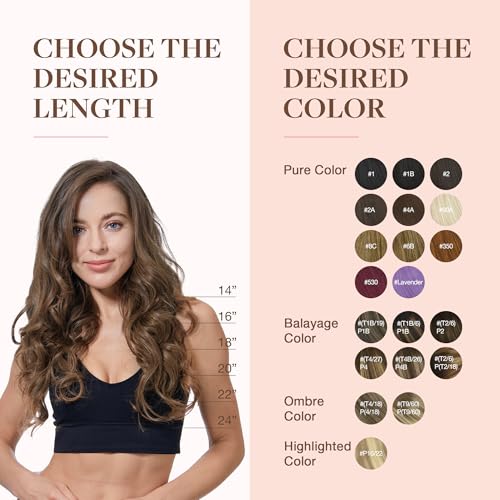 Image of GOO GOO Clip in Hair Extensions Real Human Hair Brown Remy Extensions