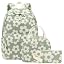 Beige Floral / Green-gray Base