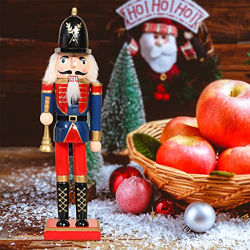 Miniatura 6 de Kaheign 2 Piezas Soldados De Cascanueces De Madera, 2 Estilo 30cm Figuras De Cascanueces Tradicionale De Navidad Soldado Pintado De Madera De Pino De Primera Calidad Por Decoración Trompeta Cetro