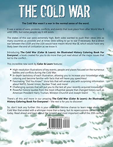 The Cold War (Color And Learn): An Illustrated History Coloring Book For Everyone! #TOP1