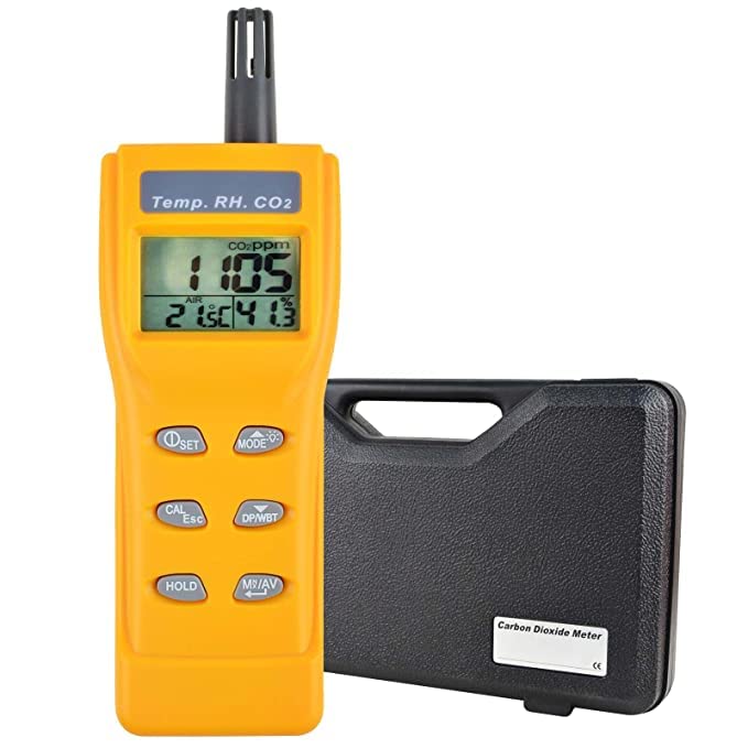 CO2 Meter Air Quality Monitor Handheld CO2 Monitor 0~9999ppm Measurement Carbon Dioxide Temperature Humidity Detector NDIR Sensor Indoor Outdoor Air Quality Tester-image-26