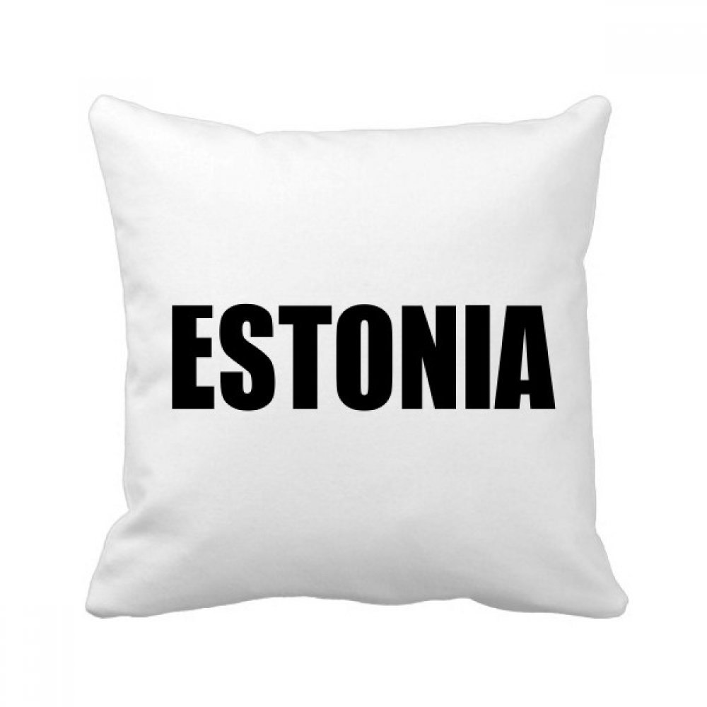 Coussin Estonie 40x40cm noir carré multicolore décoratif pour canapé de salon