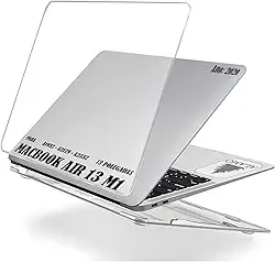 Capa Case Capinha para MacBook Air 13 polegadas, M1 versão ano 2018 a 2020 modelo A2337 / A2179/ A1932 Slim em Acrílico transparente resistente - Alamo