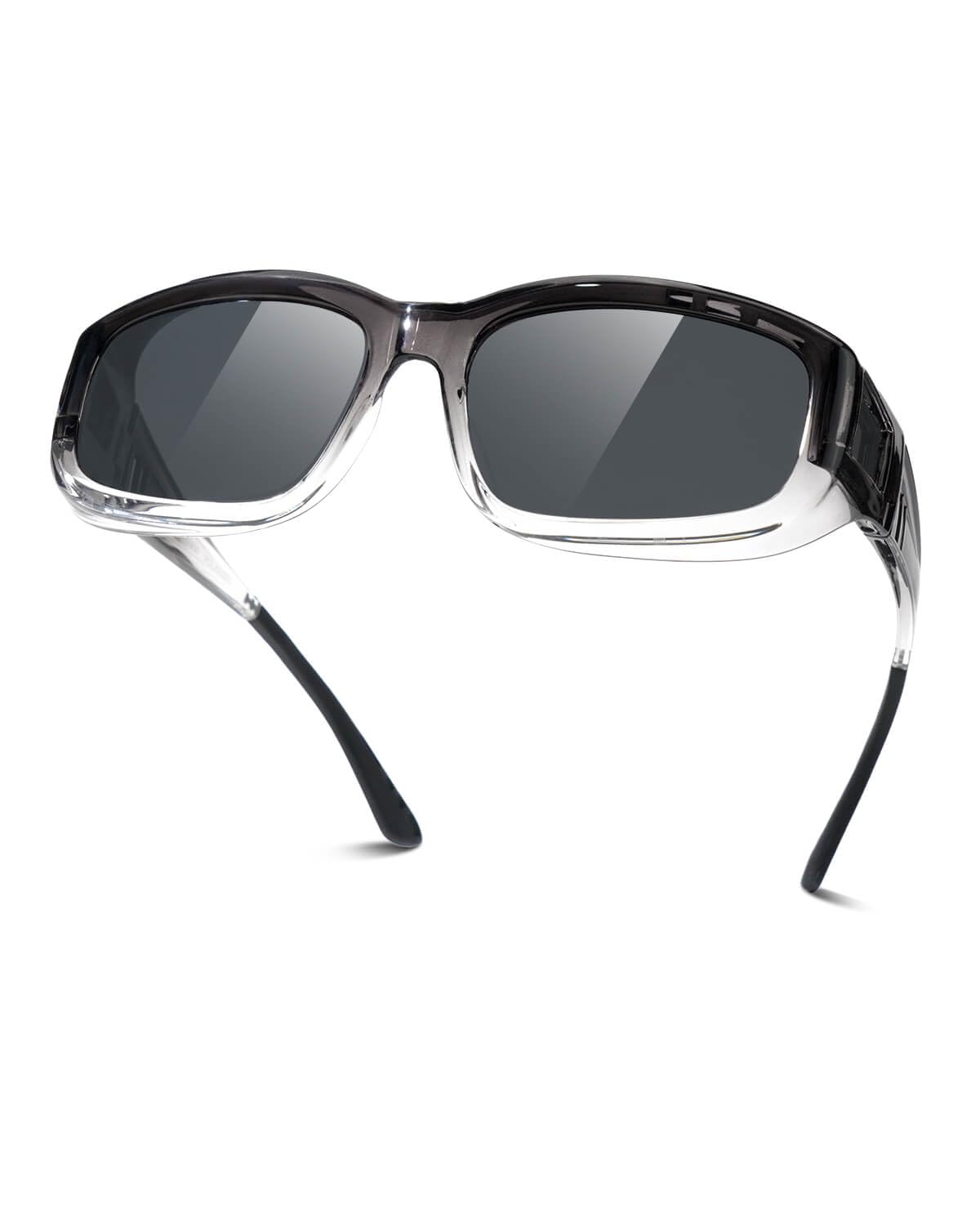 Meeloog Polarisierte Überbrille für Damen Herren UV400 Sonnenbrille für Brillenträger Sport DEMST0070