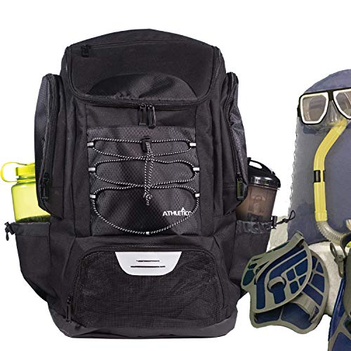 Athletico Swim Backpack - Pool Bag With Wet & Dry Compartments For Swimming, The Beach, Camping And More (Black) #TOP7