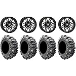 Bundle-9-Items-ITP-SS316-14-Wheels-Black-Ops-28-Bogger-Tires-4x110-Bolt-Pattern-12mmx125-Lug-Kit