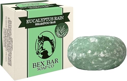 BEX BAR - Barra de champú con proteína de agua de arroz y VIT B5, 1 paquete, Eucalyptus Rain de 3 onzas
