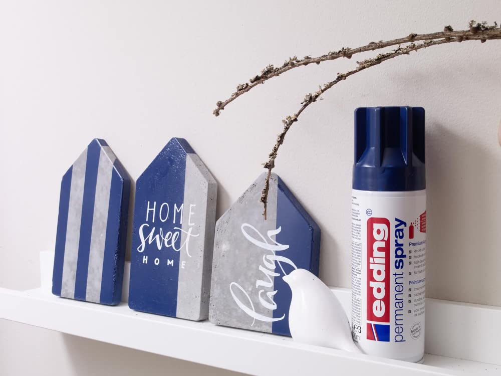 edding 5200 Permanent Spray 200 ml Acrylic Paint Midnight Matt for Glass Metal Wood Ceramic Plastic Canvas