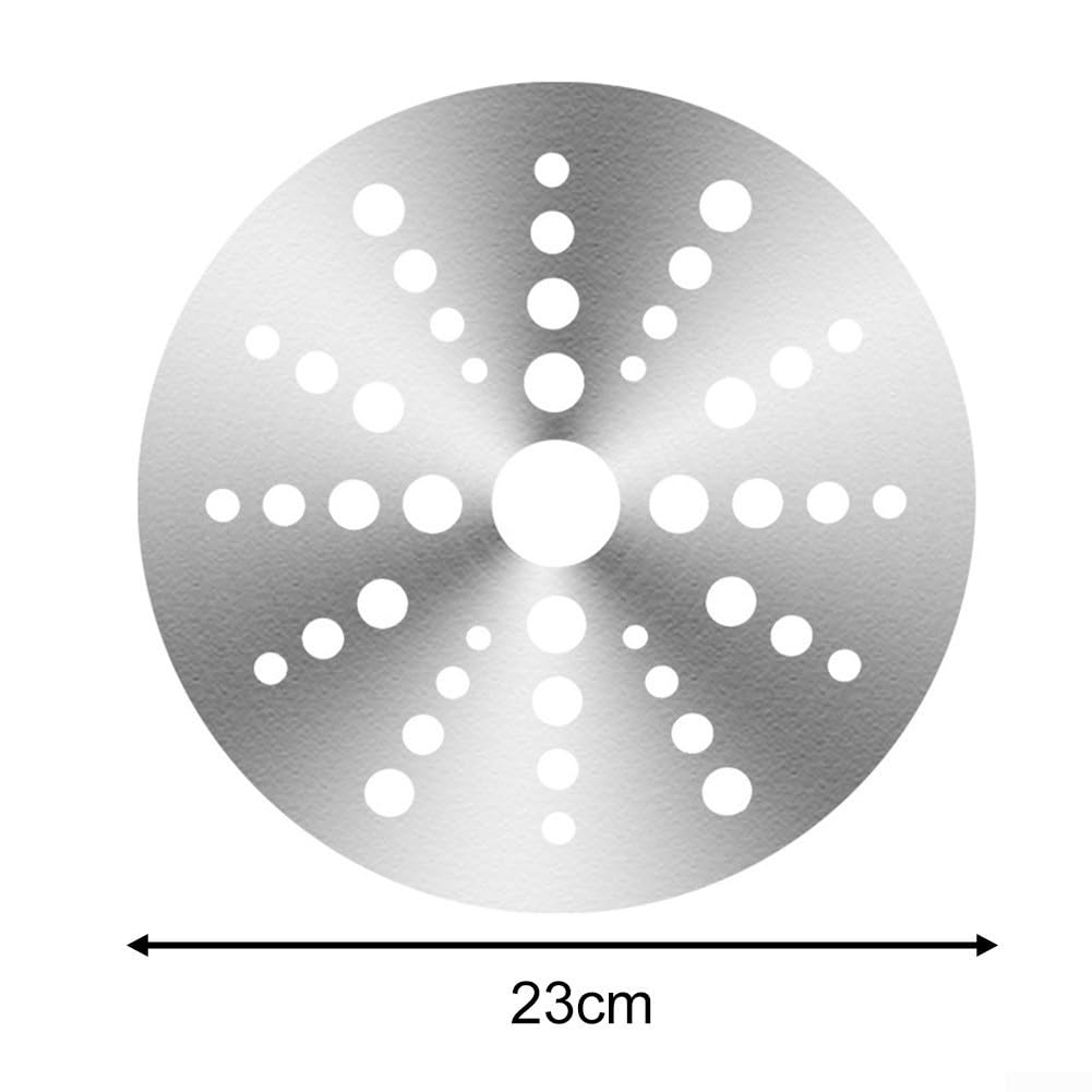 Placa adaptadora de difusor de calor de acero inoxidable para uso en cocinas de inducción con ollas de vidrio y otros utensilios de cocina no magnéticos para transferencia de calor uniforme (23 cm) — view 9