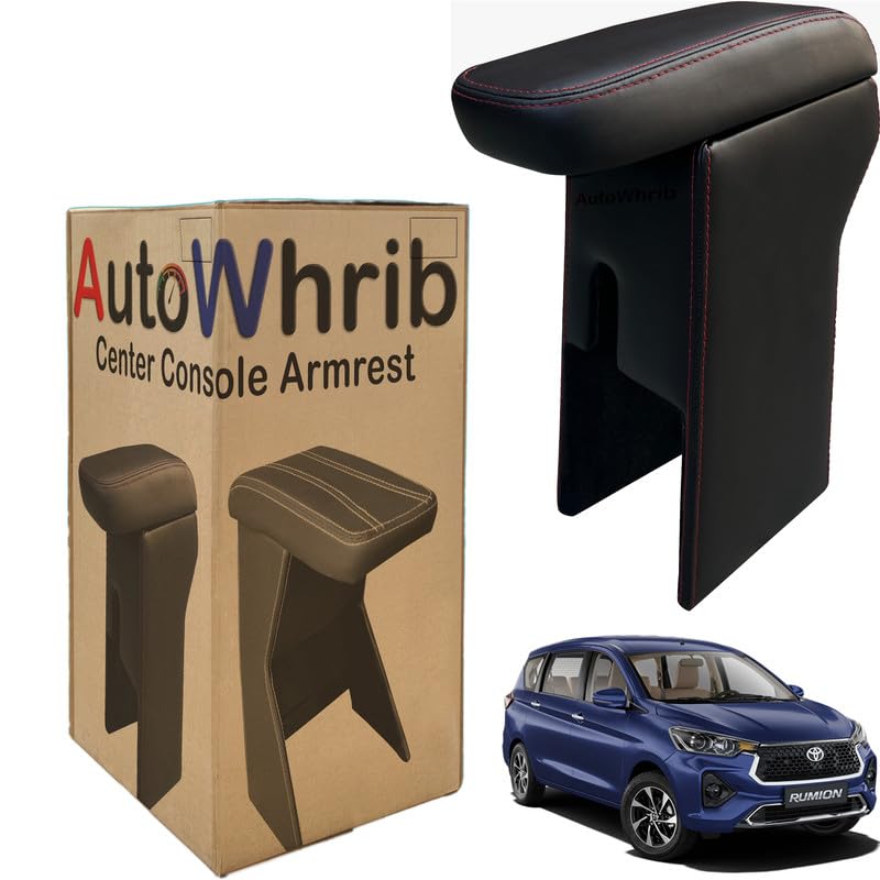 Image of Car Arm Rest For Rumion Armrest with Storage Box & Soft Cushion Pad, Luxury Arm Rest, Black Colour
