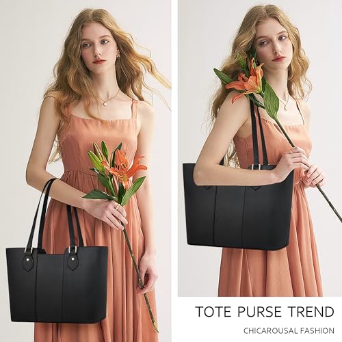 Image of CHICAROUSAL Tote Handbags Purses for Women PU Leather Womens Shoulder Bag | Large Tote Bag for Women, Shoulder Purse, Vegan Leather Purses for Women, Women's Handbags