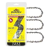Buezeu 3 pack 16 Inch Chainsaw Chain 3/8" LP Pitch, 0.043" Gauge, 56 Drive Links Fits for Craftsman, Poulan, Echo, Greenworks Chainsaw and More (3)